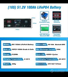 Batterie LiFePo 16s per fotovoltaico 5120Wh