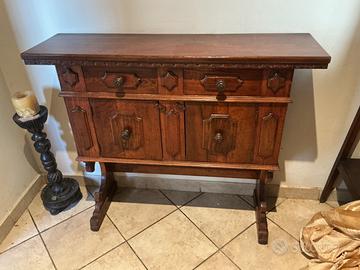 Credenza antica fratino noce massello Rinascimento