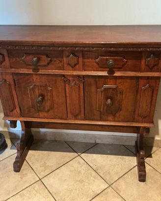 Credenza antica fratino noce massello Rinascimento