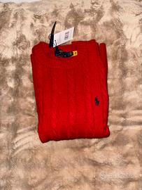 Pullover ralph lauren rosso taglia M