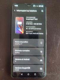 OnePlus 6T 8/128 Gb nero come nuovo completo