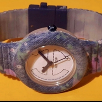 Orologio HIP HOP con cinturino floreale per donna