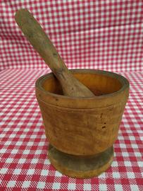 Mortaio vintage in legno