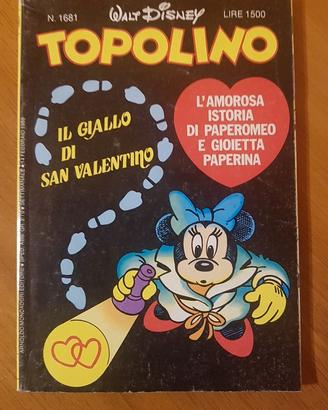 Topolino libretto Disney n.1681 14 Febbraio 1988
