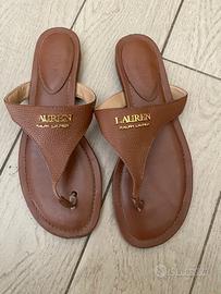 Infradito Ralph Lauren pelle martellata