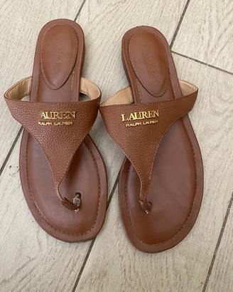 Infradito Ralph Lauren pelle martellata