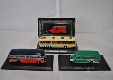 4 Modellini di Autobus e Camion Pompieri