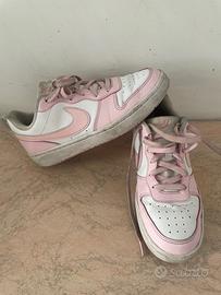 Sneakers Nike Bianche e Rosa Pastello Tg 39 + Box