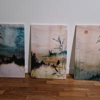 Tele con cornice 40 x 60 - fantasia giapponese