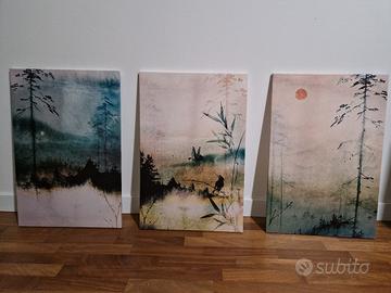 Tele con cornice 40 x 60 - fantasia giapponese