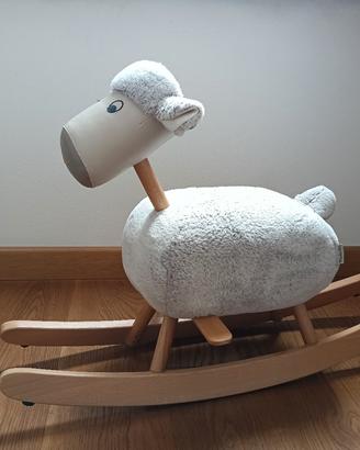 Dondolo in legno mod. pecora