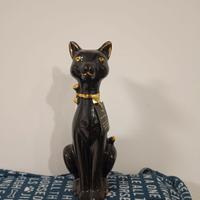 Gatto in ceramica artistica decorato in oro 24 Kt