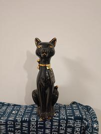 Gatto in ceramica artistica decorato in oro 24 Kt
