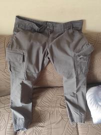 pantalone cotton e silk grigio
