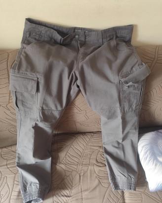 pantalone cotton e silk grigio