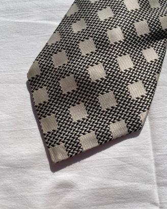 Cravatta vintage Made in Italy motivo geometrico