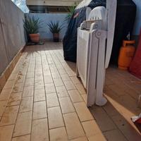 Lettino prendisole in resina dura pieghevole usato