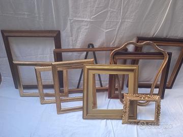 lotto 7 cornici,3 cornici da specchiera 