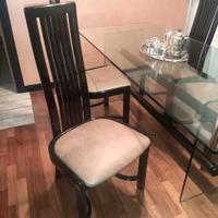 4 sedie soggiorno nere alte