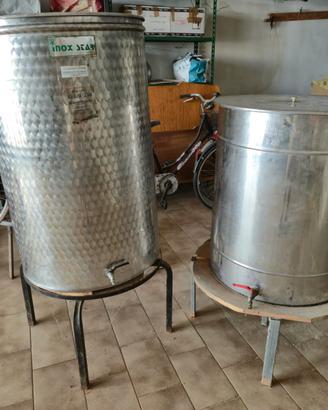 Serbatoio per olio di oliva - acciaio Inox -coppia