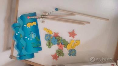 Gioco pesca in legno