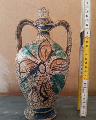 Anfora in ceramica siciliana stile Caltagirone
