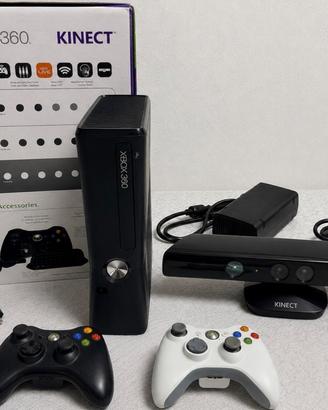 Xbox 360 4gb slim + Kinect + 2 Controller Funziona
