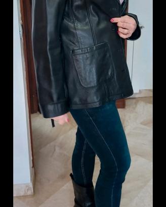 Giacca corta in pelle donna