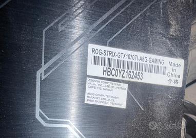 scheda video rog strix GTX 1079ti 8gb