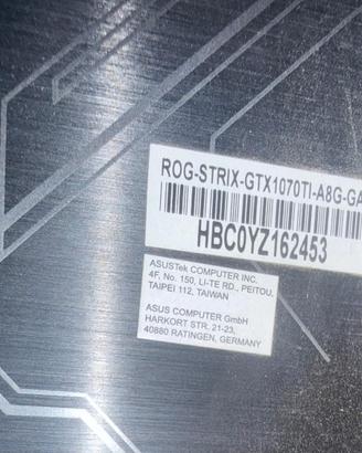scheda video rog strix GTX 1079ti 8gb