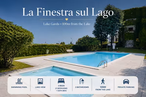 Appartamento vista lago con piscina