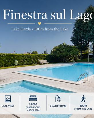 Appartamento vista lago con piscina