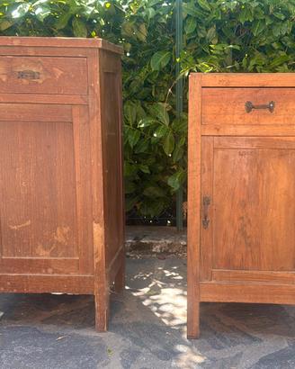 Comodini antichi legno da restaurare