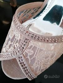 scarpe donna sandali con plateau e cinturino 36