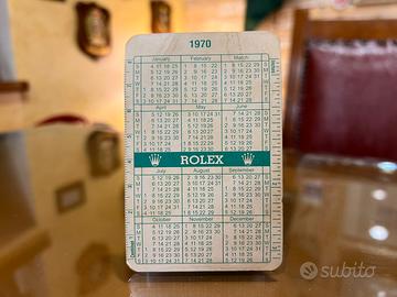 Calendario Rolex Card  Vintage Raro 1970/1971
