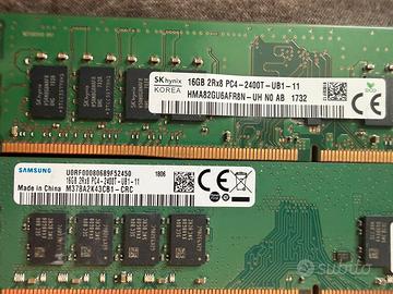 Kit RAM 32 GB DDR4 2400 2x16 GB Samsung SK Hynix
