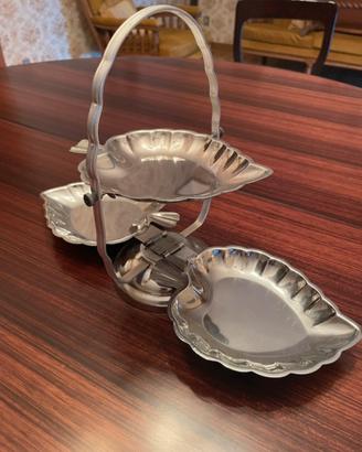 Antipastiera Vintage Pieghevole in Acciaio Inox