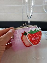 Portamonete vintage anni 80 Fiorucci fragola nuovo