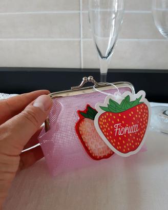 Portamonete vintage anni 80 Fiorucci fragola nuovo