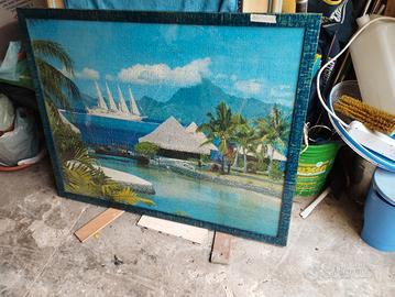 quadro con cornice pazebl l'atro dipinto su tela 