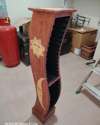 Porta CD in legno Sole Luna
