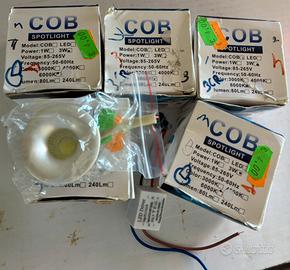Stock 5 faretti LED da incasso COB – luce potente