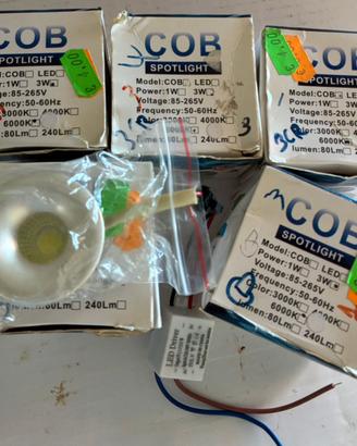 Stock 5 faretti LED da incasso COB – luce potente