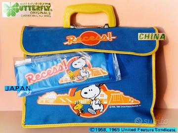 💼 VINTAGE 1980 SNOOPY Valigetta Cartella document