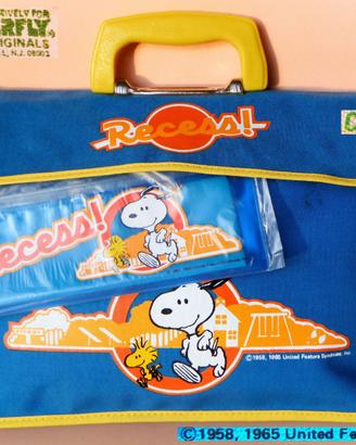 💼 VINTAGE 1980 SNOOPY Valigetta Cartella document
