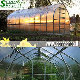 Serra 2,5x4m policarbonato a casetta giardino orto