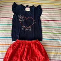 Completo gonnellino e maglietta 