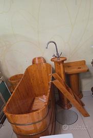 Vasca con scaletta stile nordico