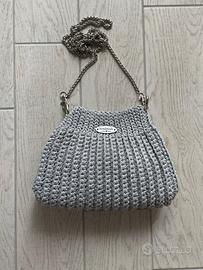 Borsetta grigia Handmade uncinetto