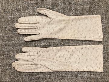 Guanti lunghi avorio traforati